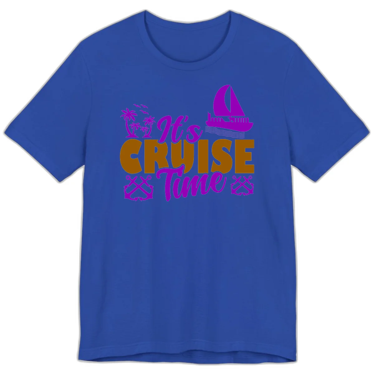 It's Cruise Time Nautical Vibes Premium T-Shirt in True Royal