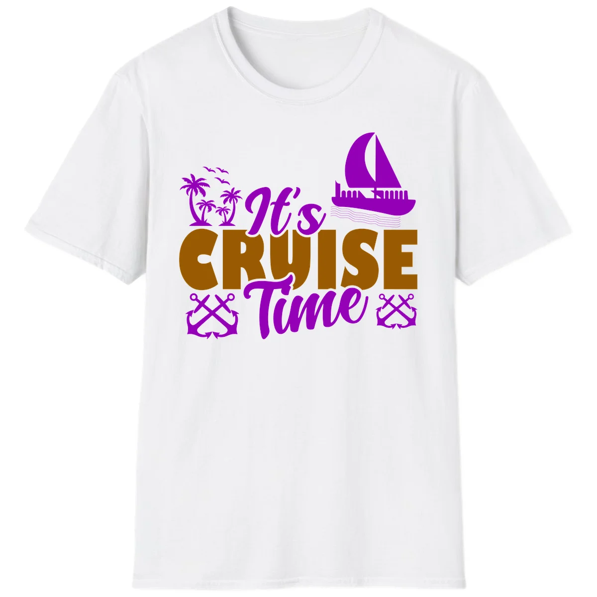 It's Cruise Time Nautical Vibes T-Shirt in White