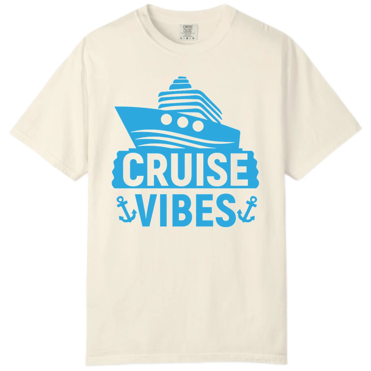Cruise & Vibes Comfort Color T-Shirt in Ivory