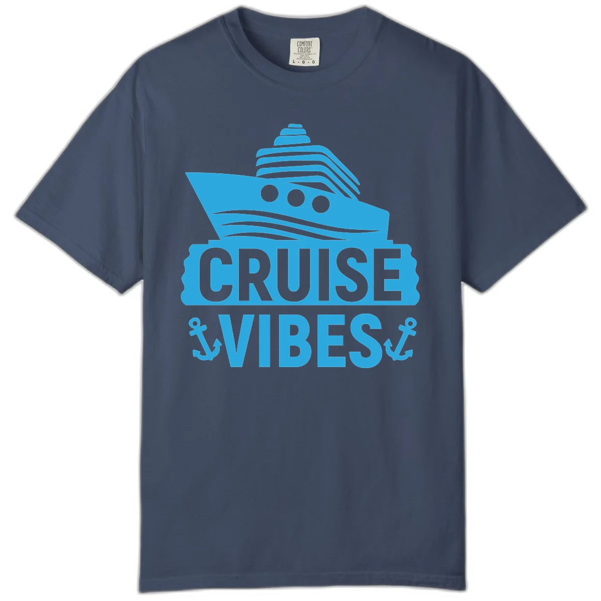 Cruise & Vibes Comfort Color T-Shirt in Midnight