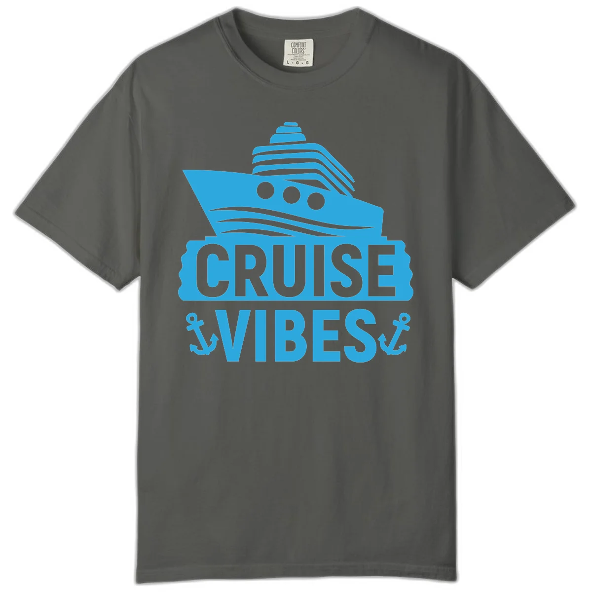 Cruise & Vibes Comfort Color T-Shirt in Pepper