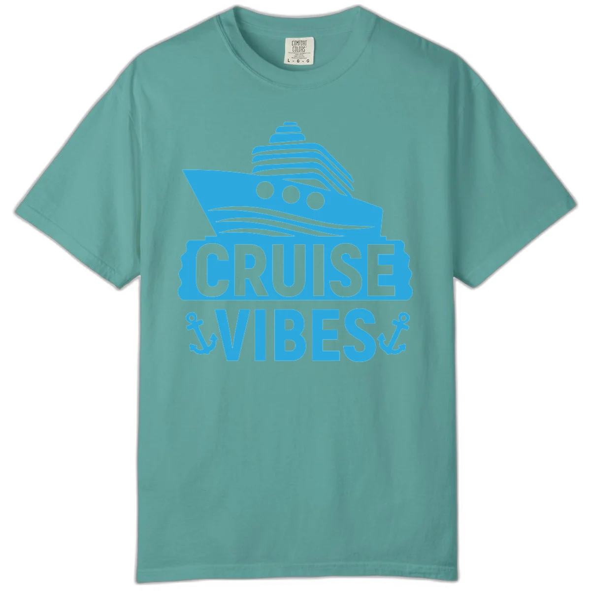 Cruise & Vibes Comfort Color T-Shirt in Seafoam
