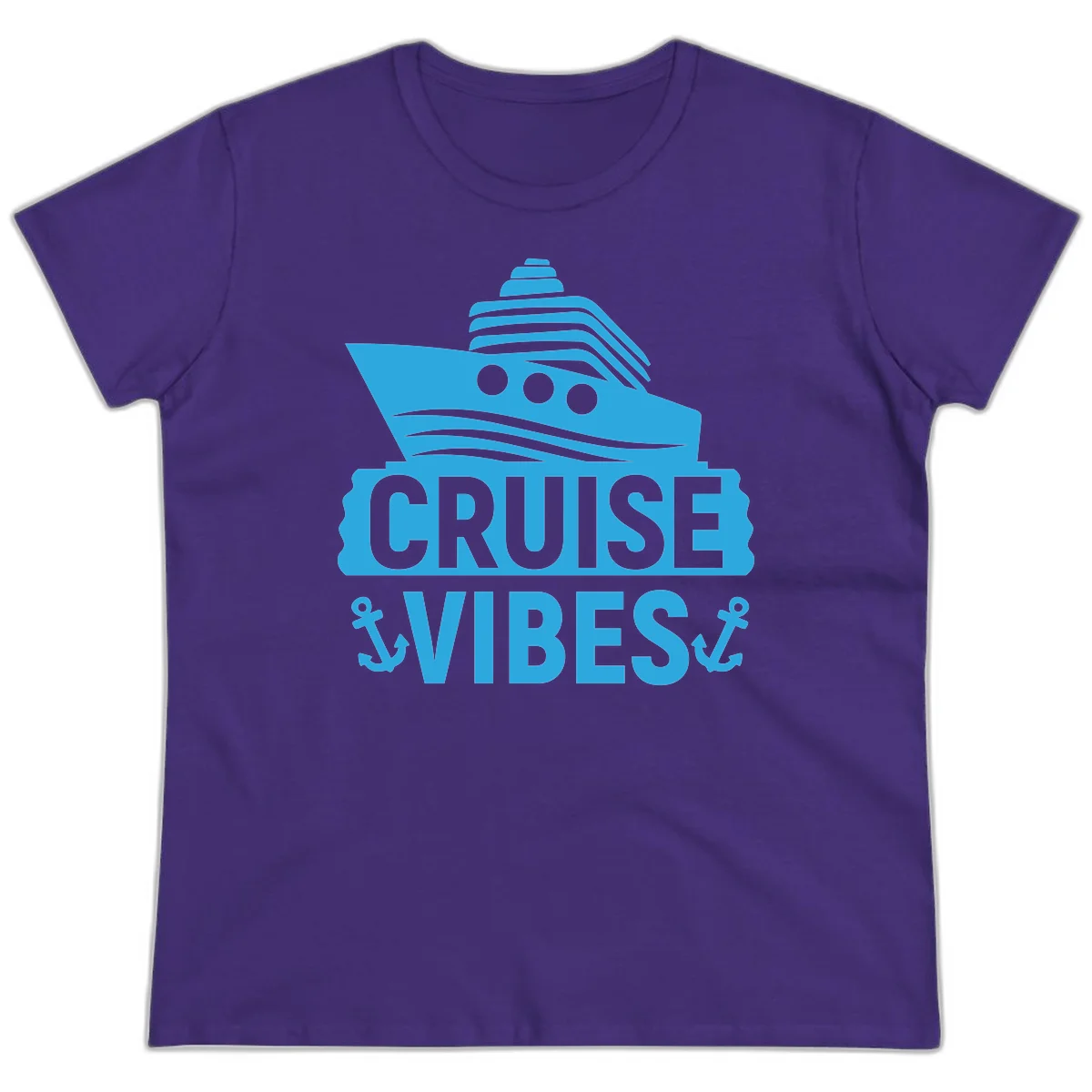 Cruise & Vibes Ladies Tee in Purple