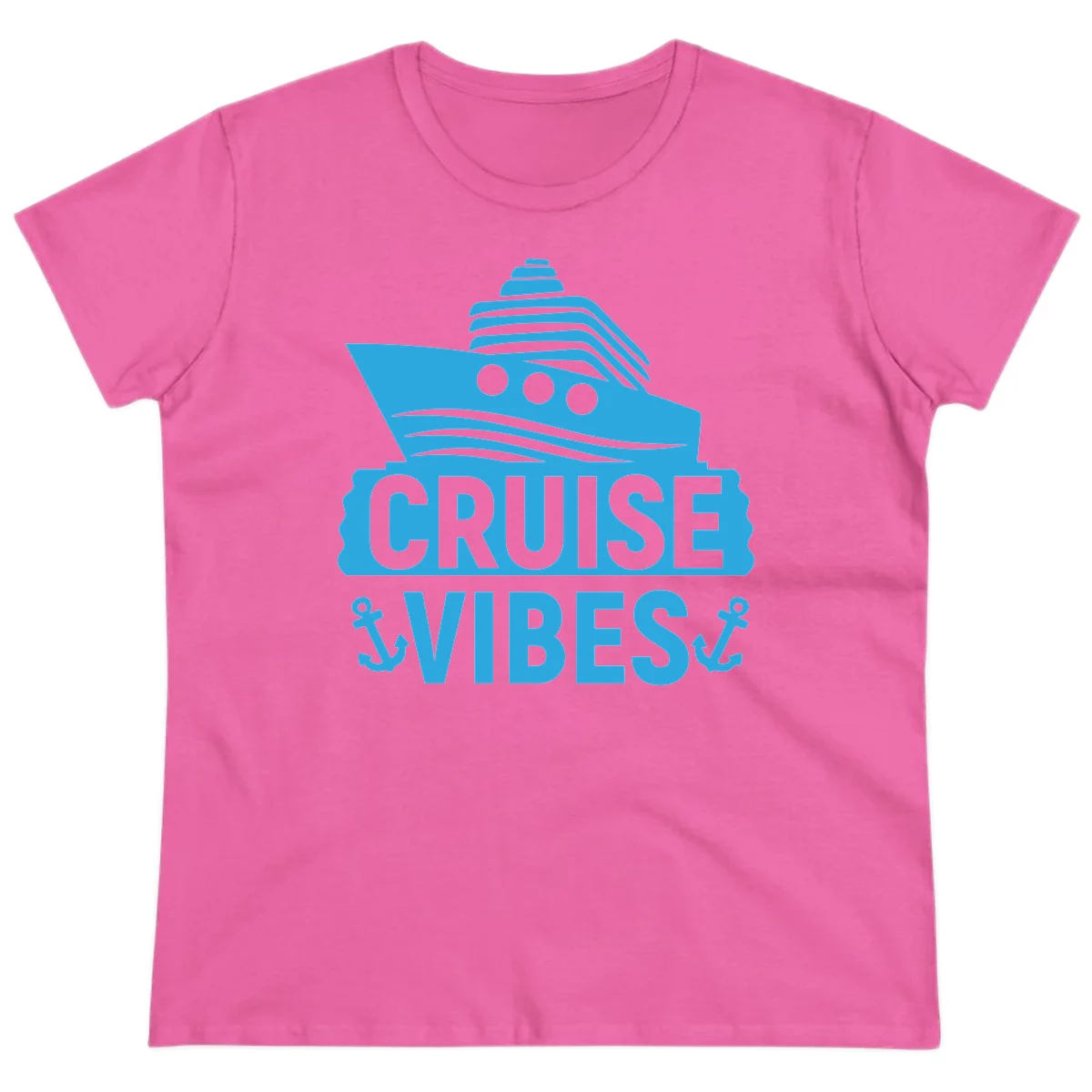 Cruise & Vibes Ladies Tee in Azalea