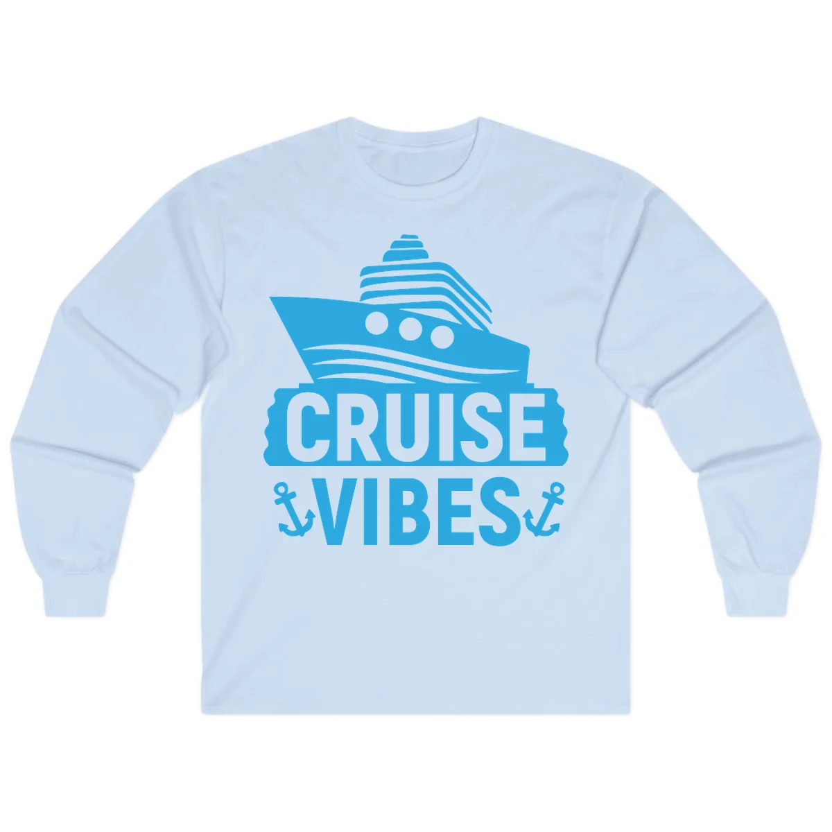 Cruise & Vibes Long Sleeve in Light Blue