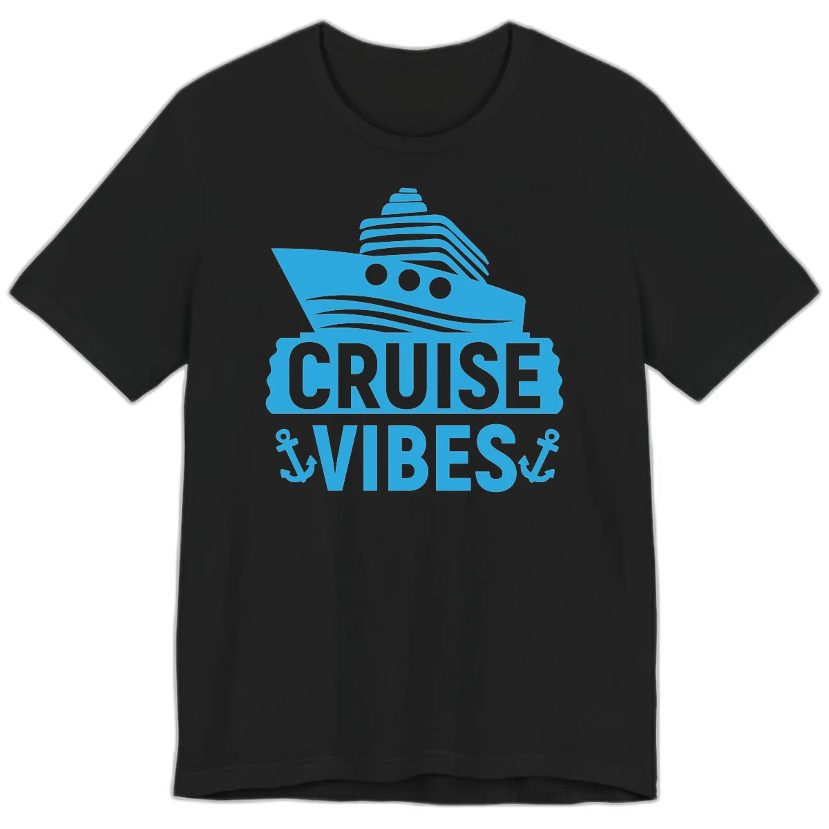 Cruise & Vibes Premium T-Shirt in Black