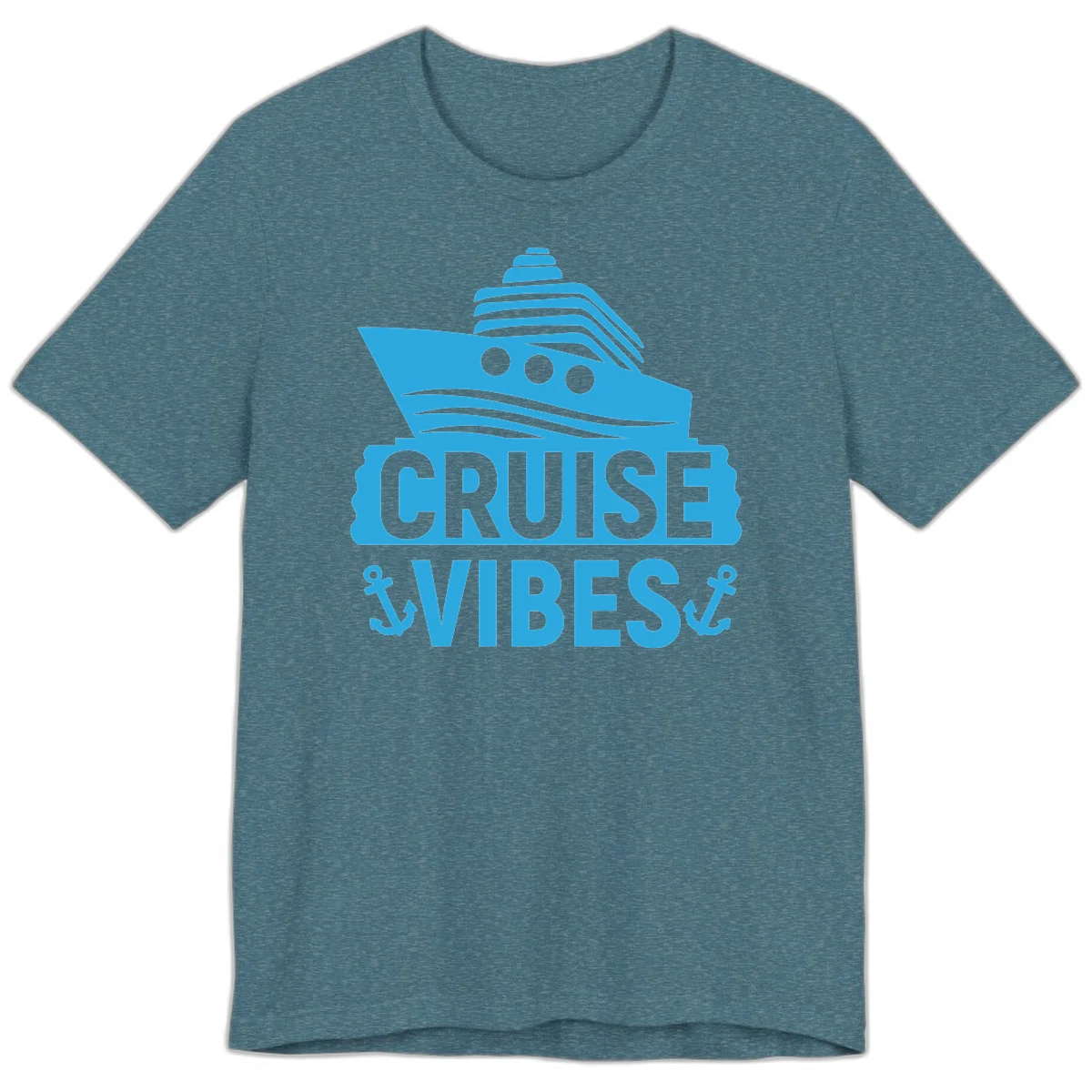 Cruise & Vibes Premium T-Shirt in Heather Deep Teal