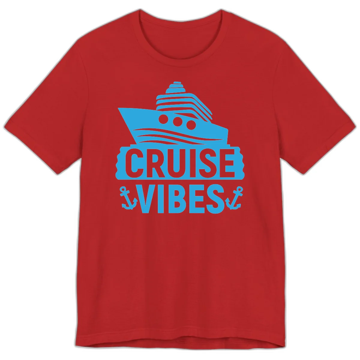 Cruise & Vibes Premium T-Shirt in Red