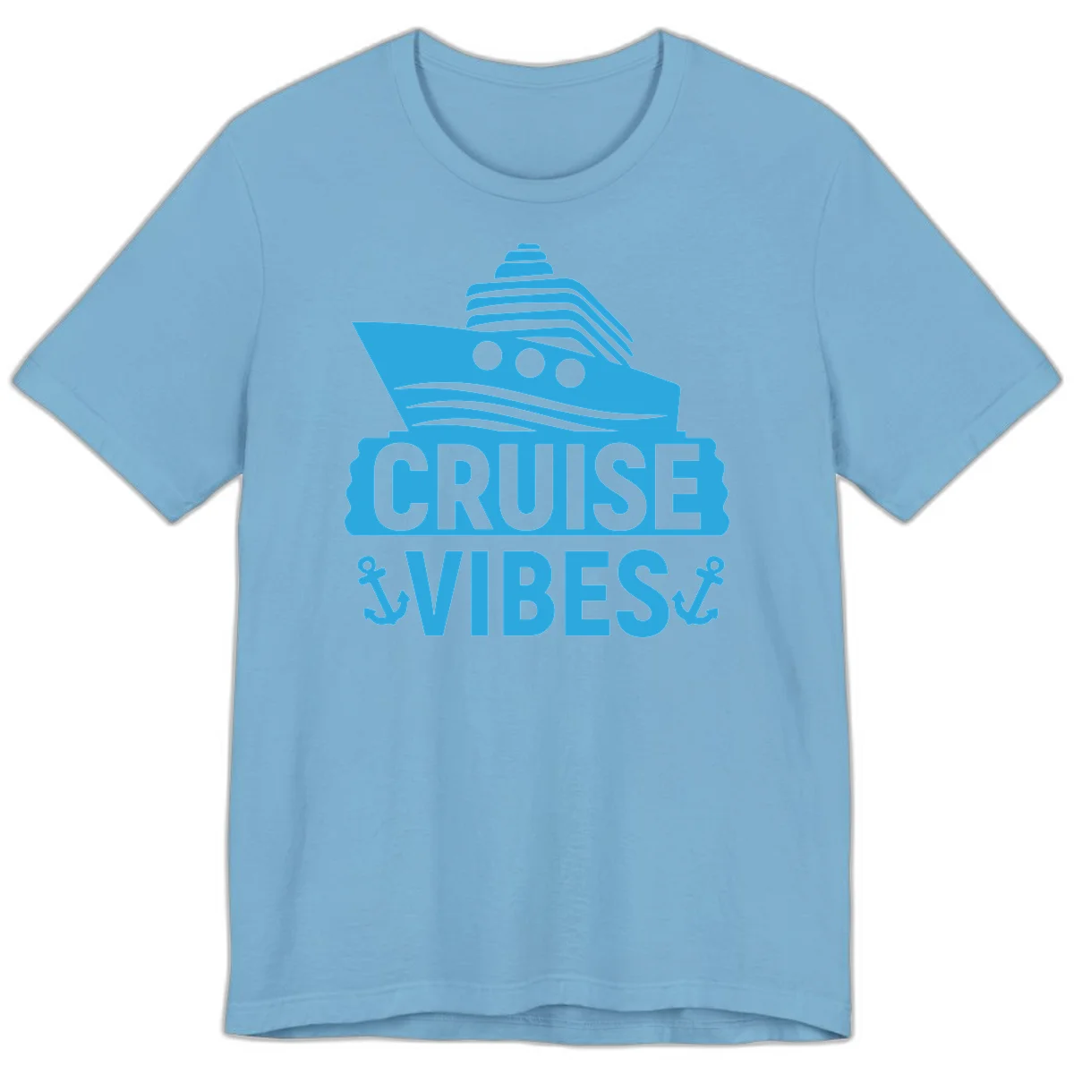 Cruise & Vibes Premium T-Shirt in Ocean Blue