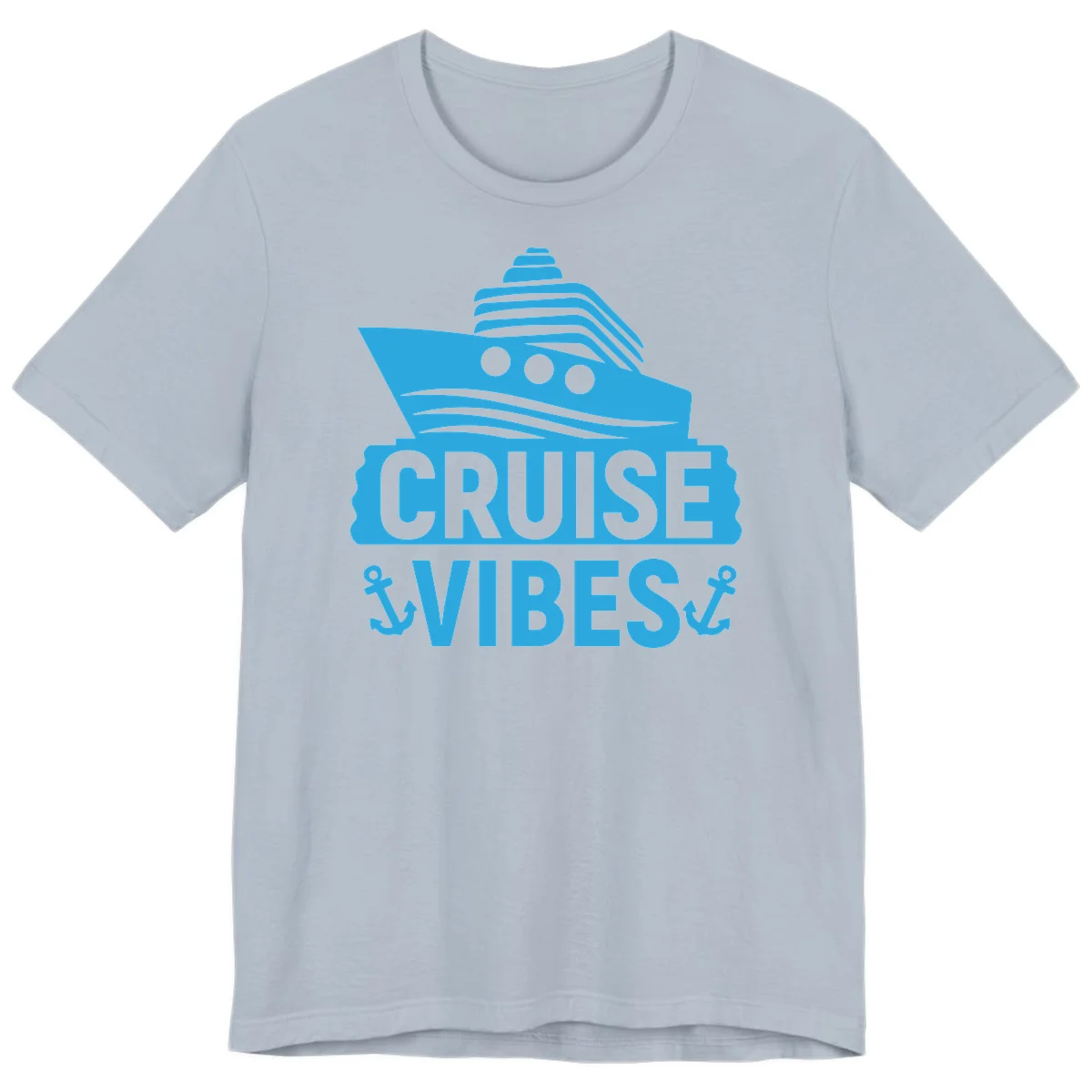 Cruise & Vibes Premium T-Shirt in Light Blue