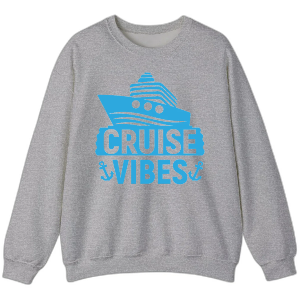 Cruise & Vibes Crewneck Sweatshirt in Sport Grey