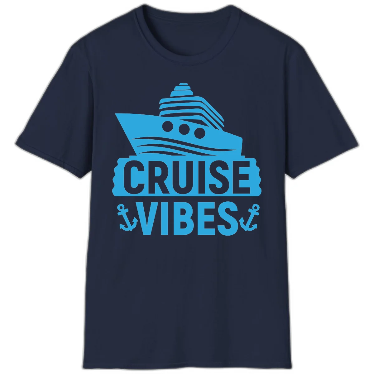 Cruise & Vibes T-Shirt in Navy