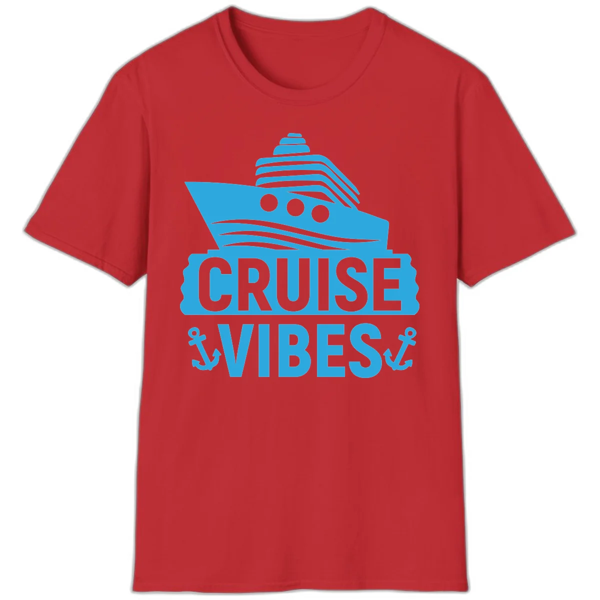 Cruise & Vibes T-Shirt in Red