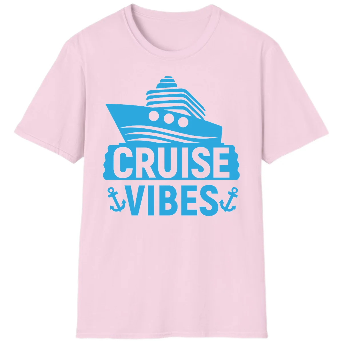 Cruise & Vibes T-Shirt in Light Pink