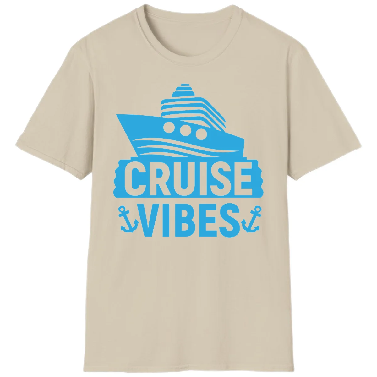 Cruise & Vibes T-Shirt in Sand