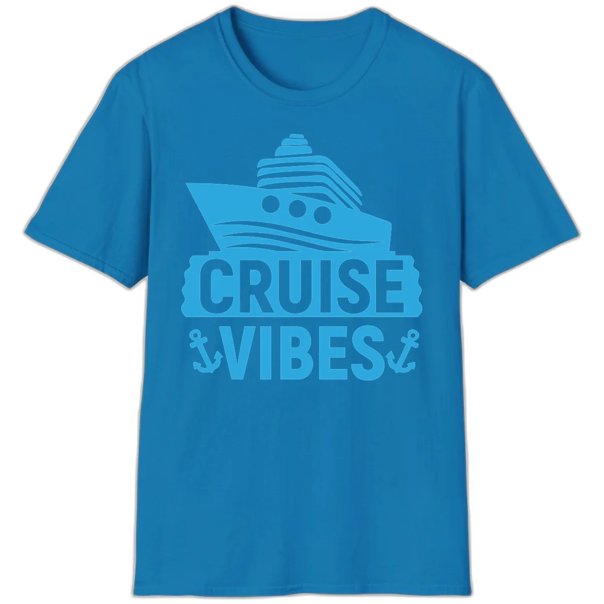 Cruise & Vibes T-Shirt in Sapphire