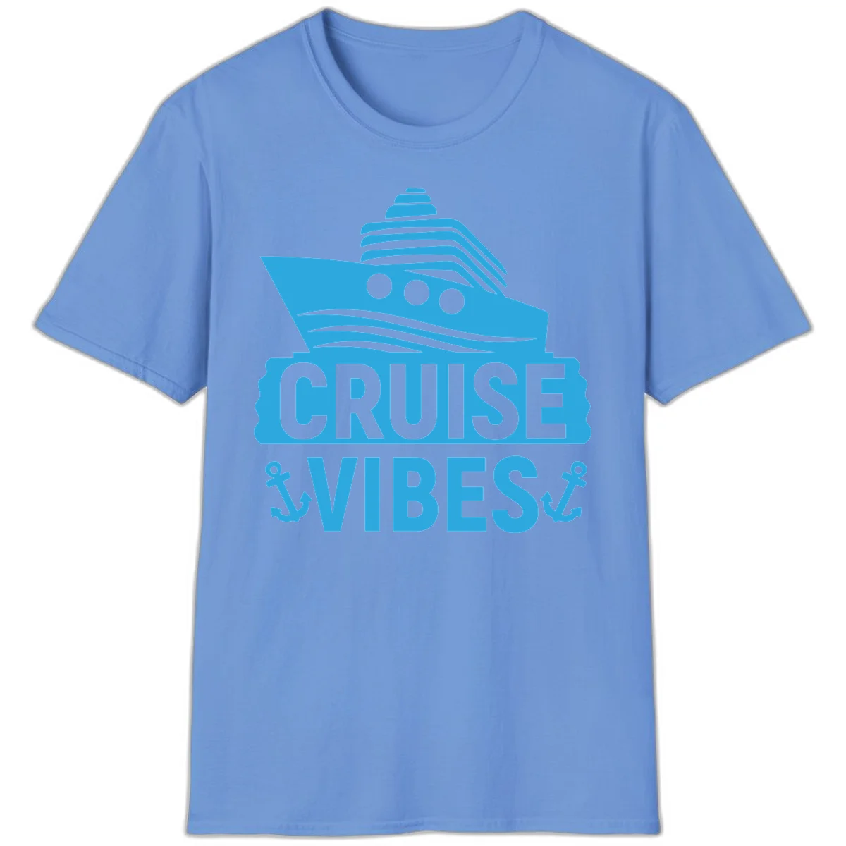 Cruise & Vibes T-Shirt in Carolina Blue