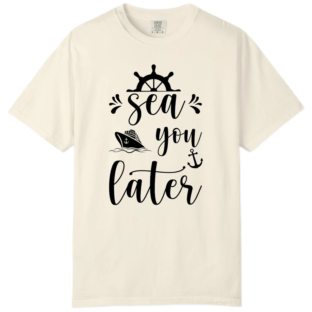 Sea You On The Sails Comfort Color T-Shirt in Ivory