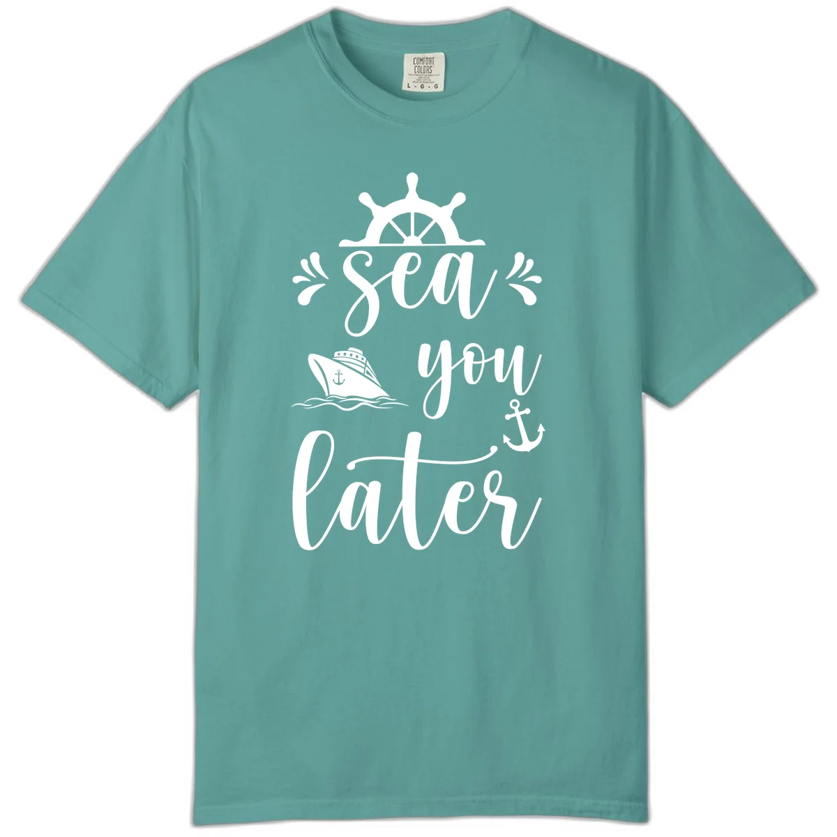 Sea You On The Sails Comfort Color T-Shirt in Seafoam