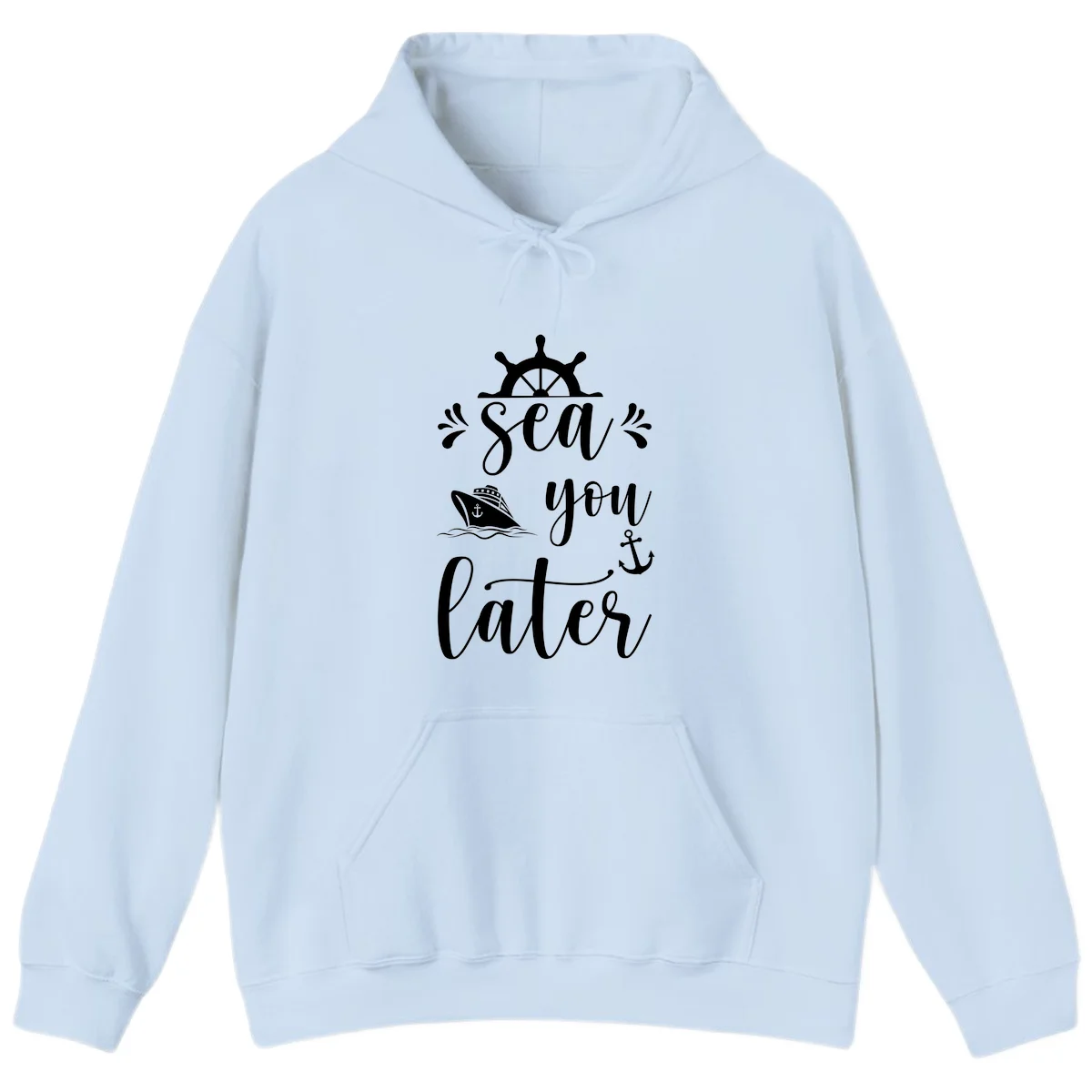 Sea You On The Sails Hoodie in Light Blue