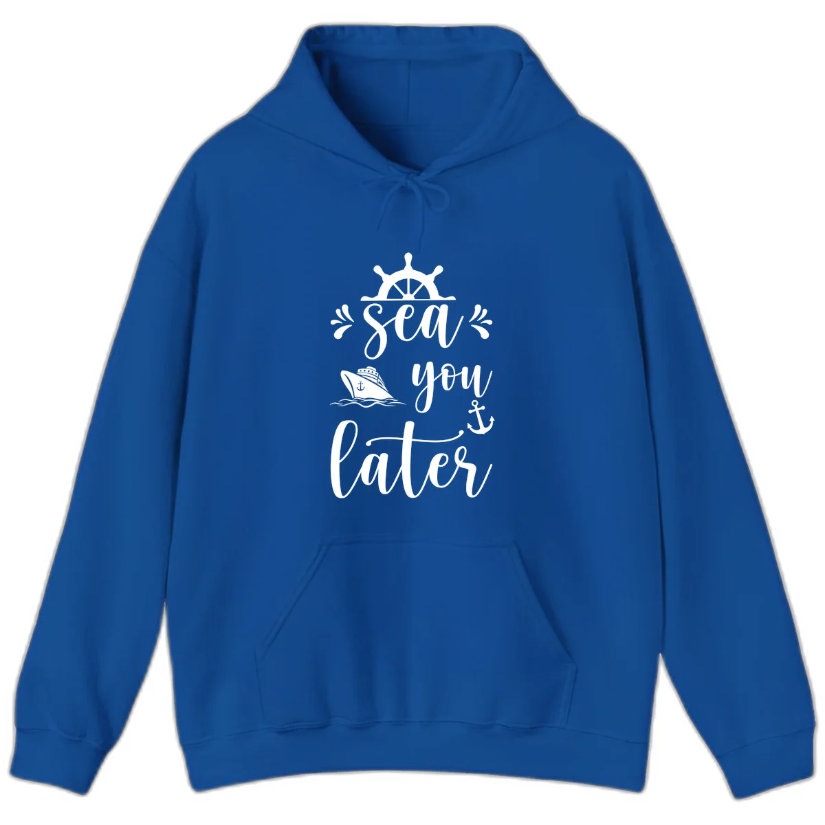 Sea You On The Sails Hoodie in Royal