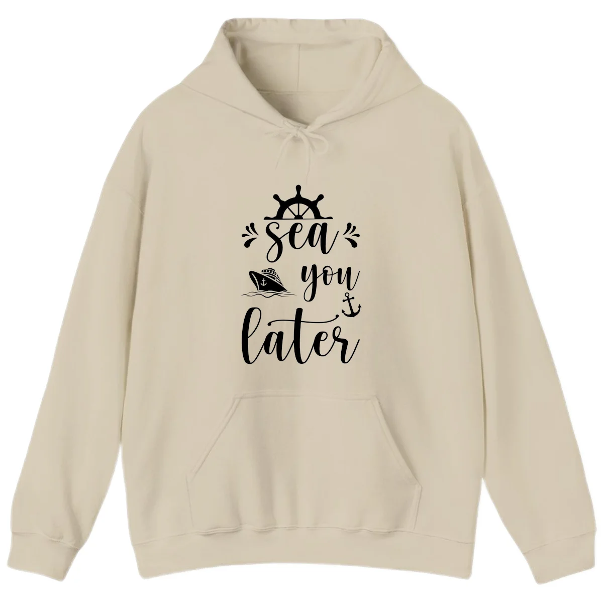 Sea You On The Sails Hoodie in Sand