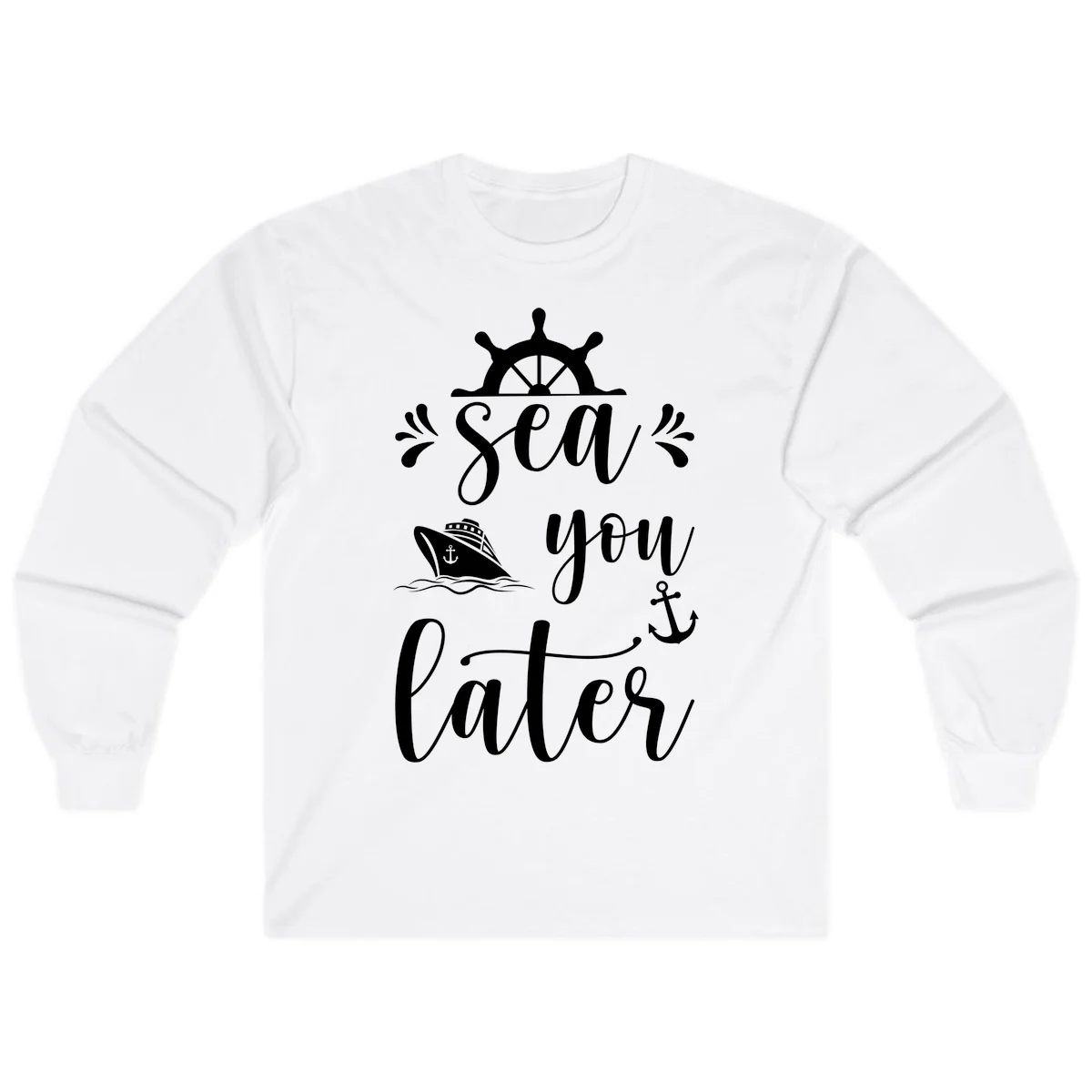 Sea You On The Sails Long Sleeve T-Shirt in White