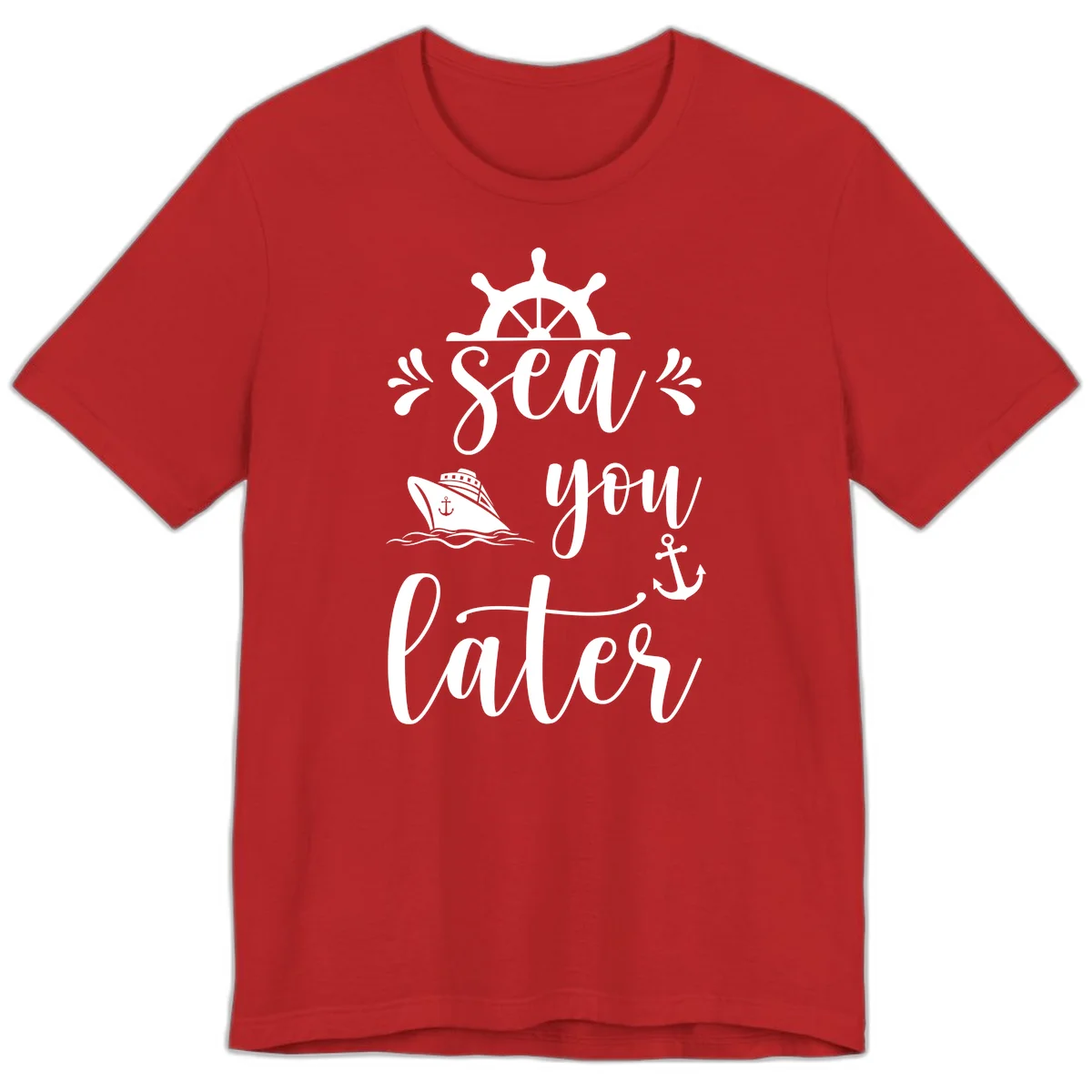 Sea You On The Sails Premium T-Shirt in Red