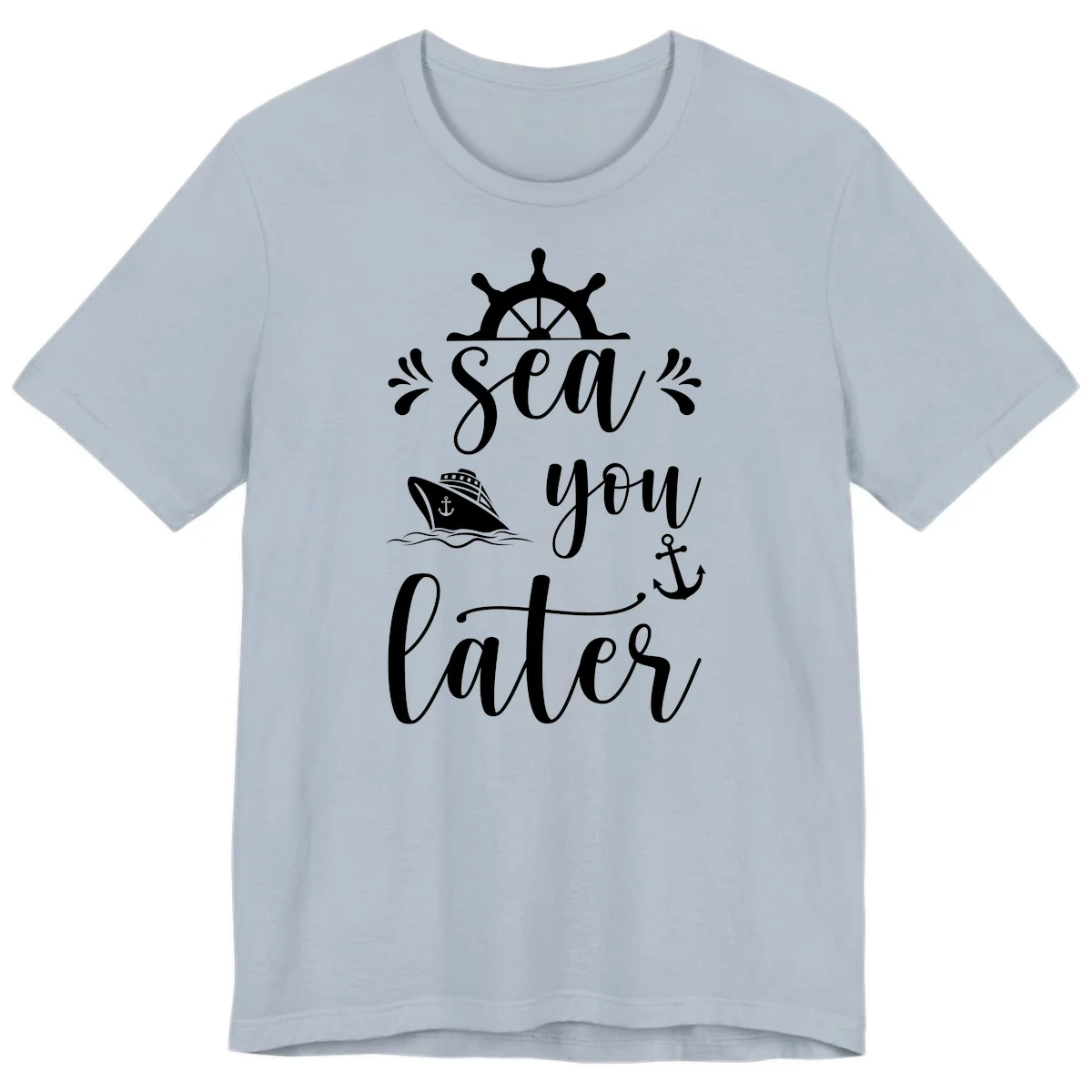 Sea You On The Sails Premium T-Shirt in Light Blue