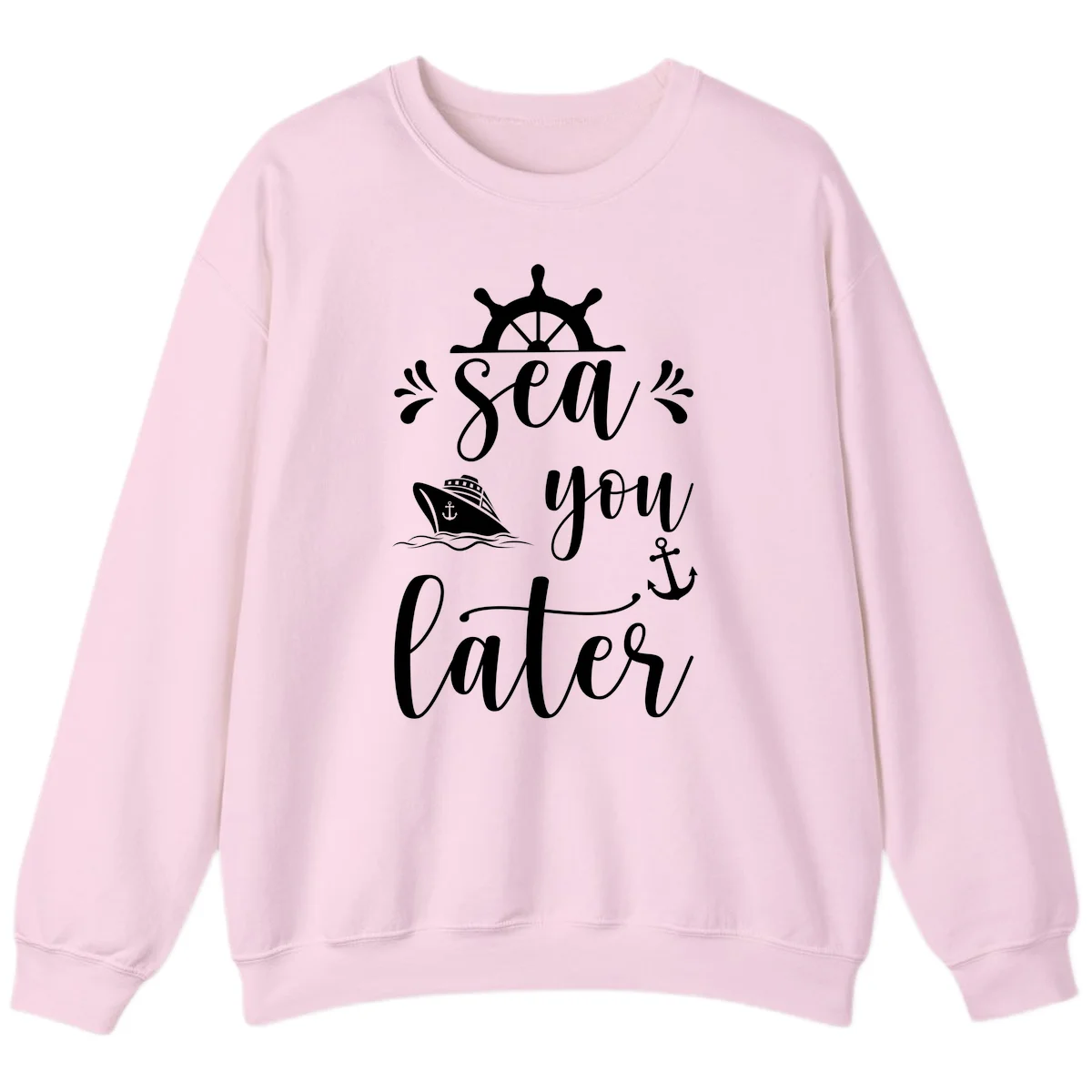 Sea You On The Sails Sweatshirt in Light Pink