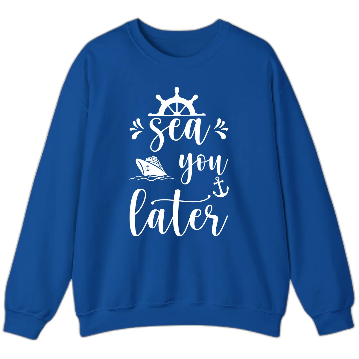 Sea You On The Sails Sweatshirt in Royal