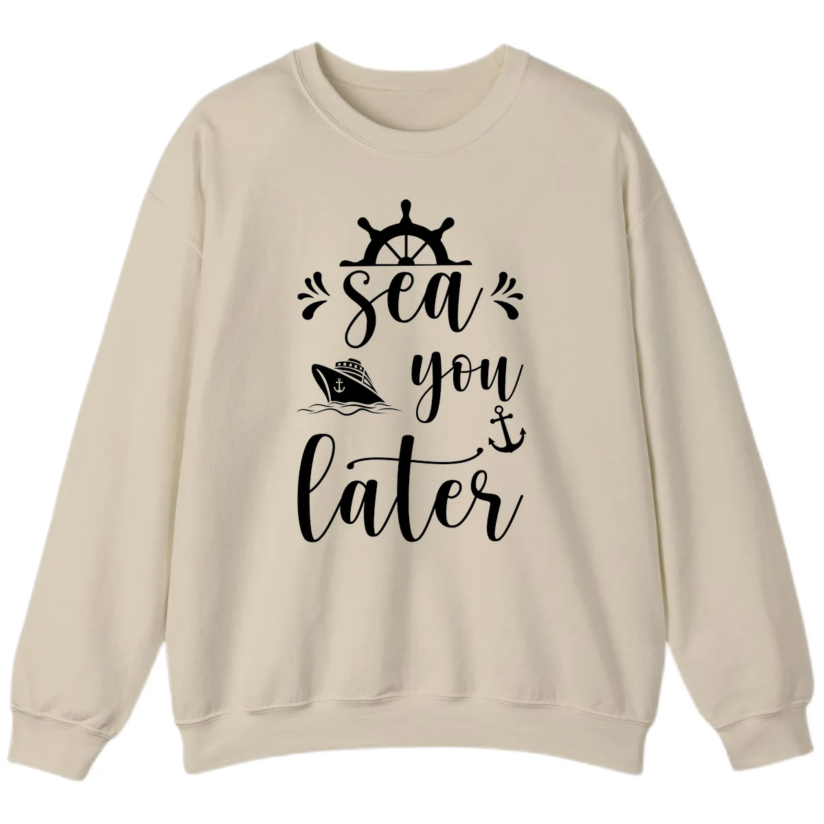 Sea You On The Sails Sweatshirt in Sand