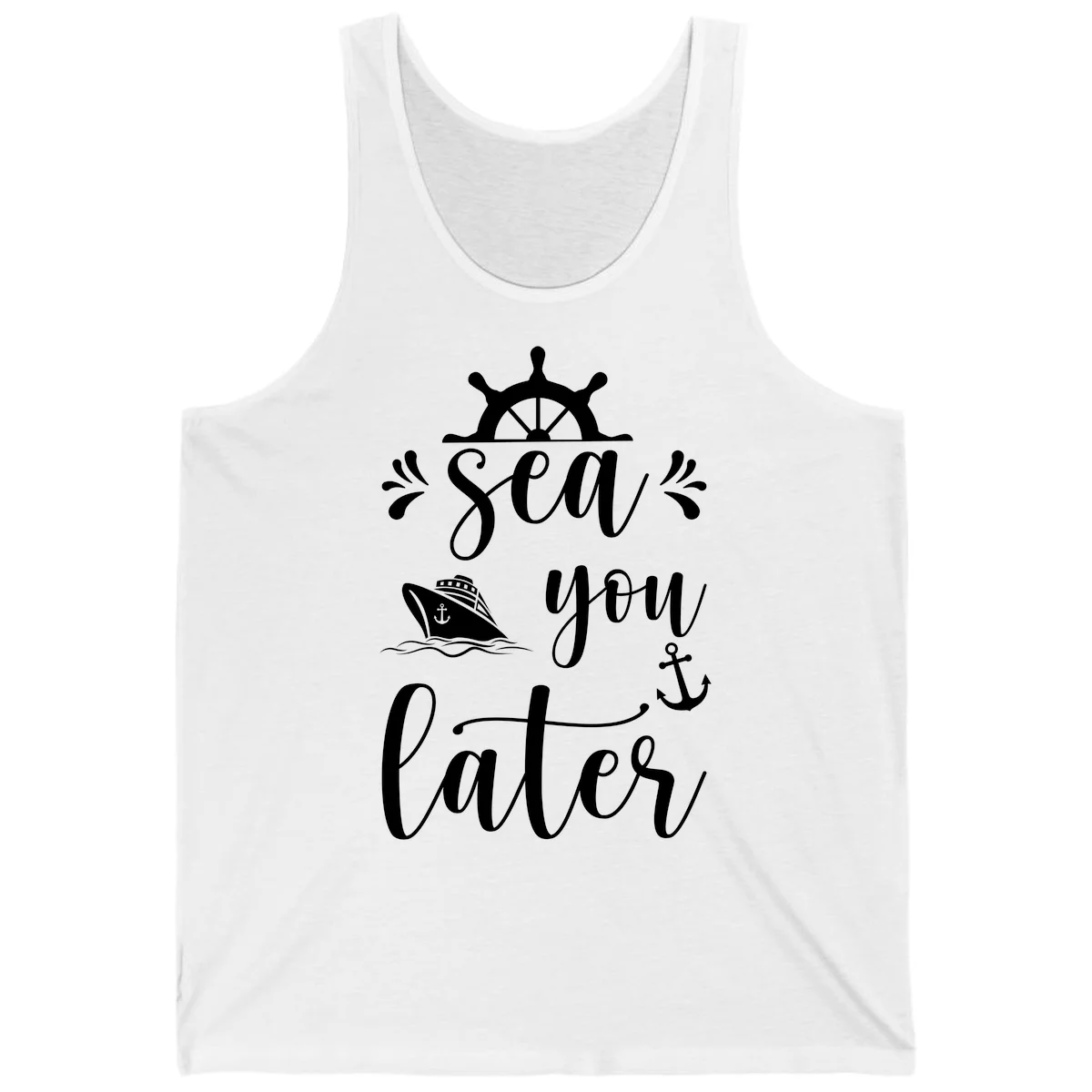 Sea You On The Sails Tank Top in White