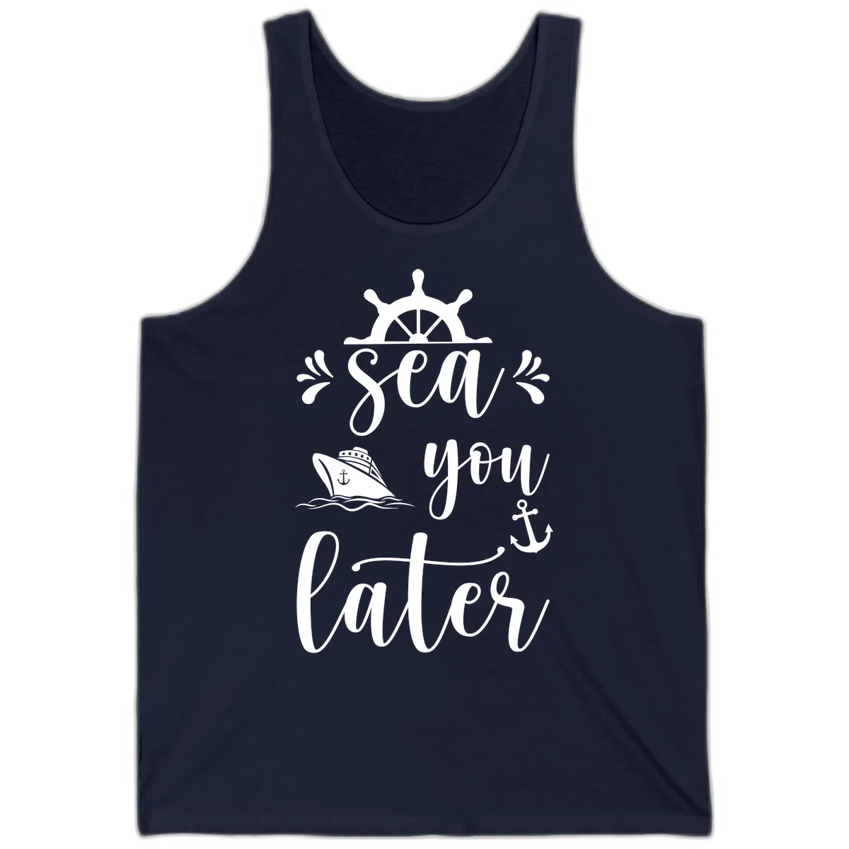Sea You On The Sails Tank Top in Navy