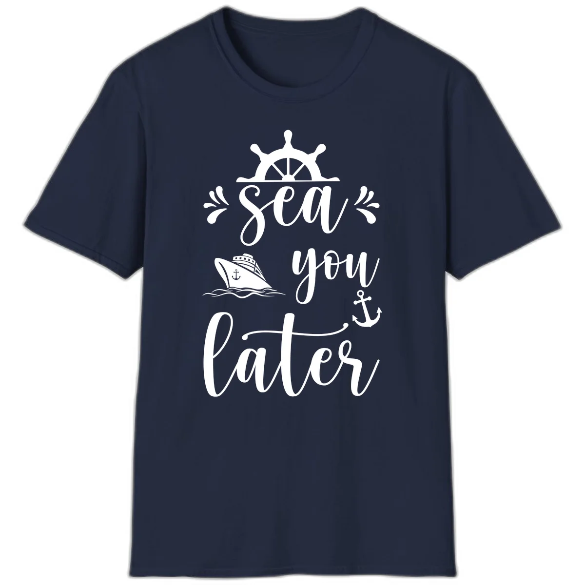 Sea You On The Sails T-Shirt in Navy