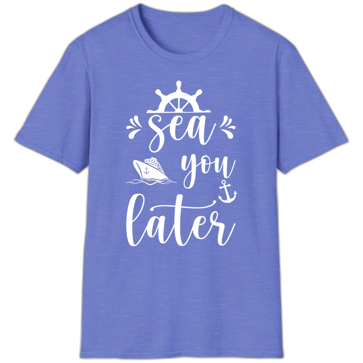Sea You On The Sails T-Shirt in Heather Royal