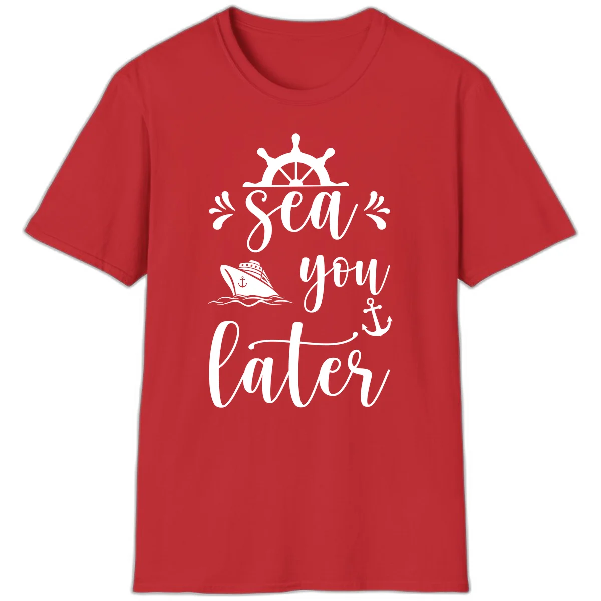 Sea You On The Sails T-Shirt in Red