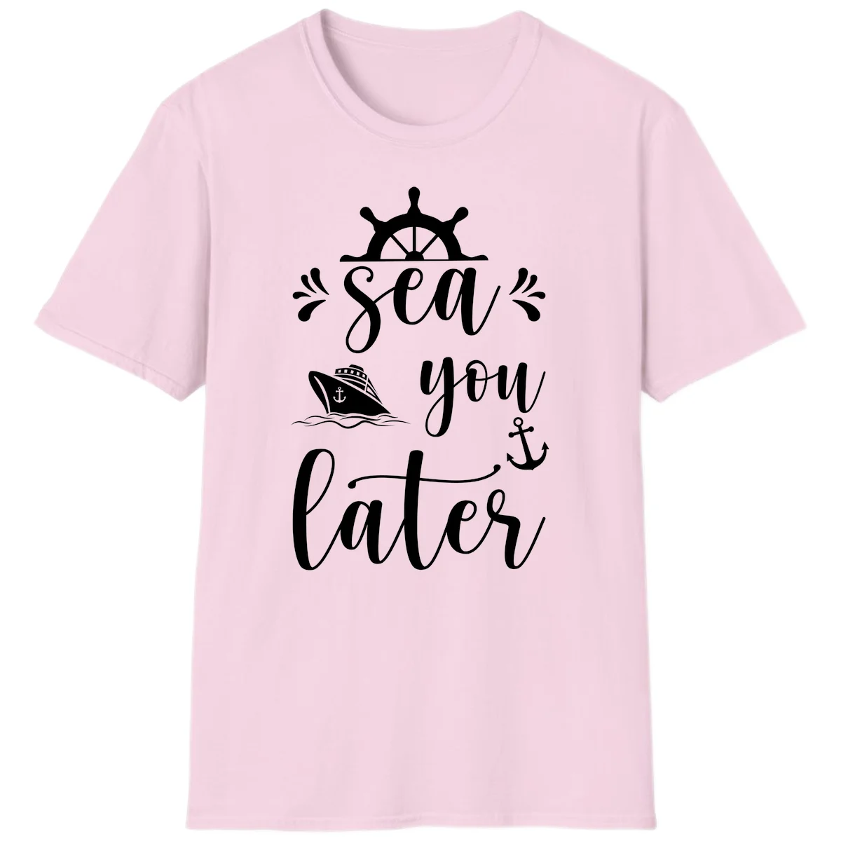 Sea You On The Sails T-Shirt in Light Pink