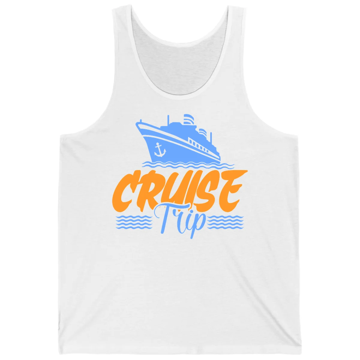 Cruise Trip Ship Anchor Waves Tank in White