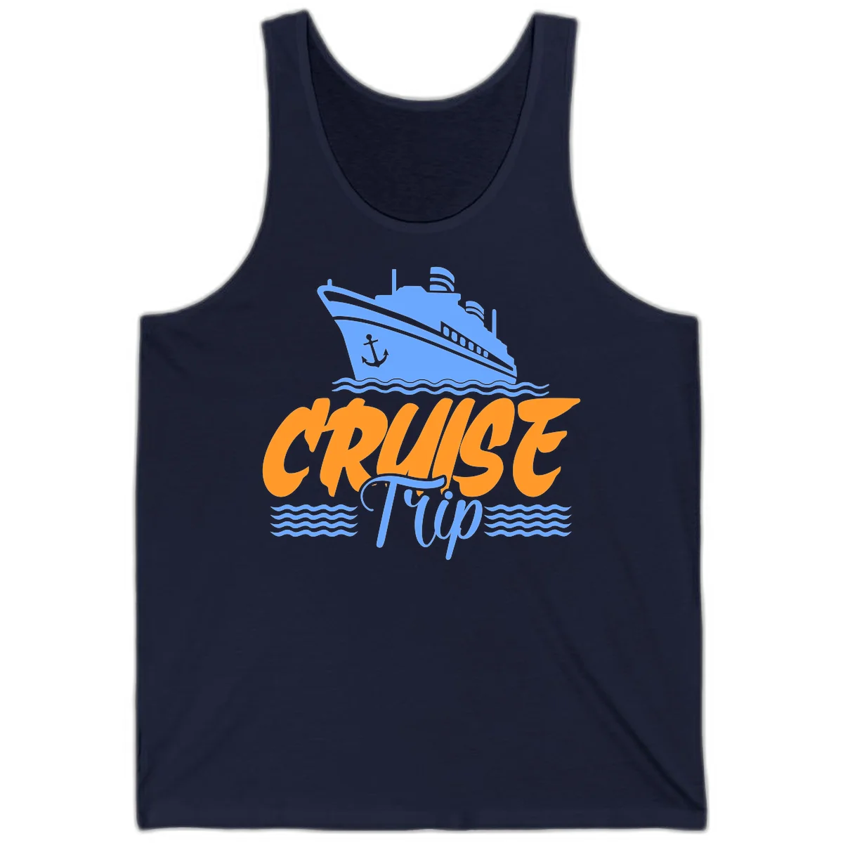 Cruise Trip Ship Anchor Waves Tank in Navy