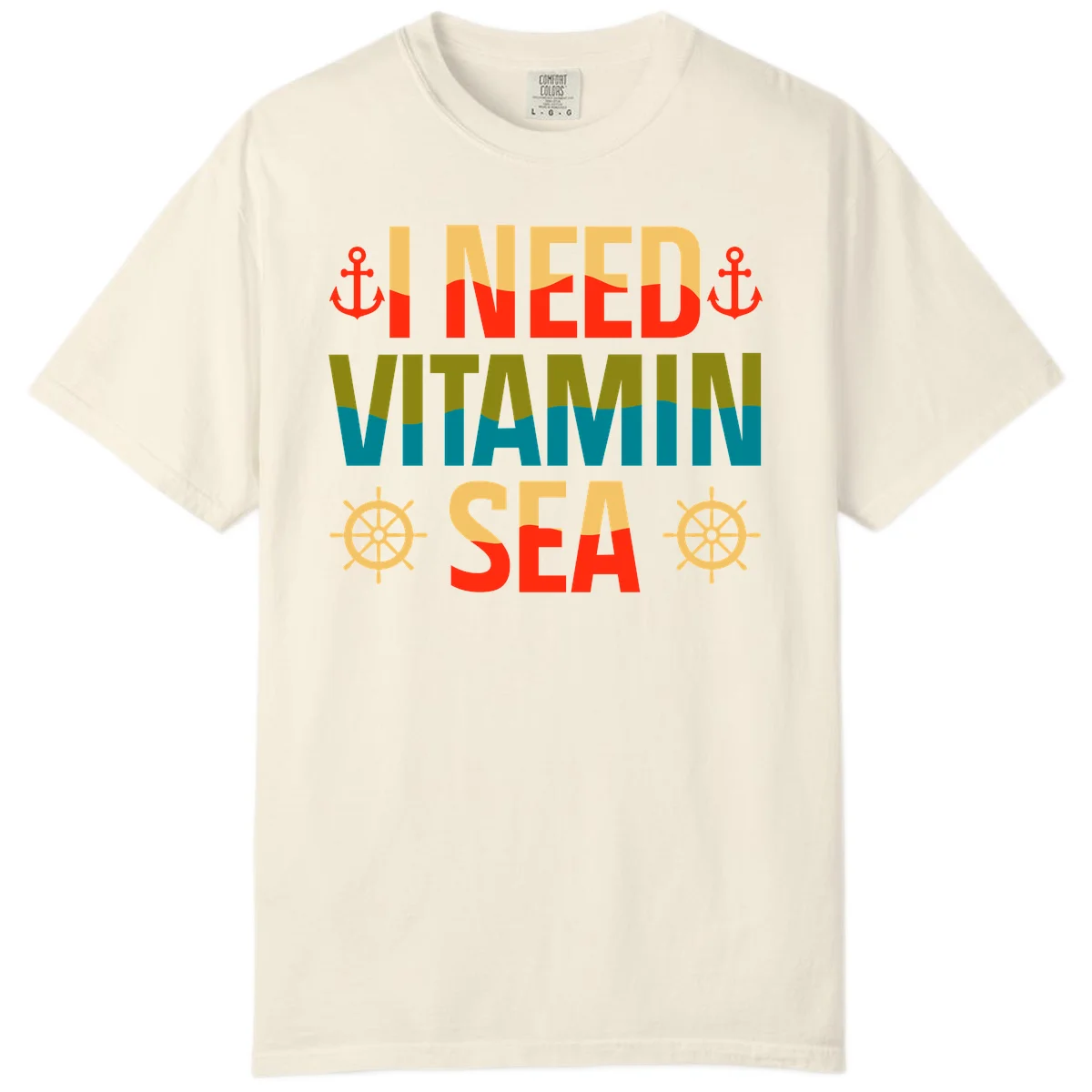 I Need Vitamin Sea Comfort Color T-Shirt in Ivory