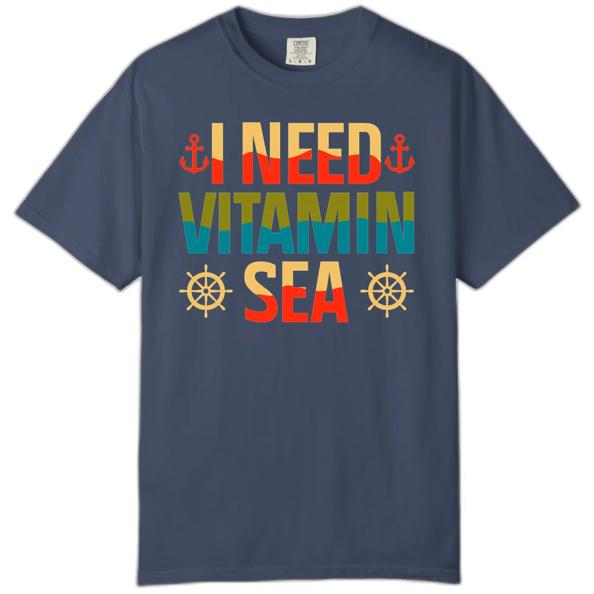 I Need Vitamin Sea Comfort Color T-Shirt in Midnight