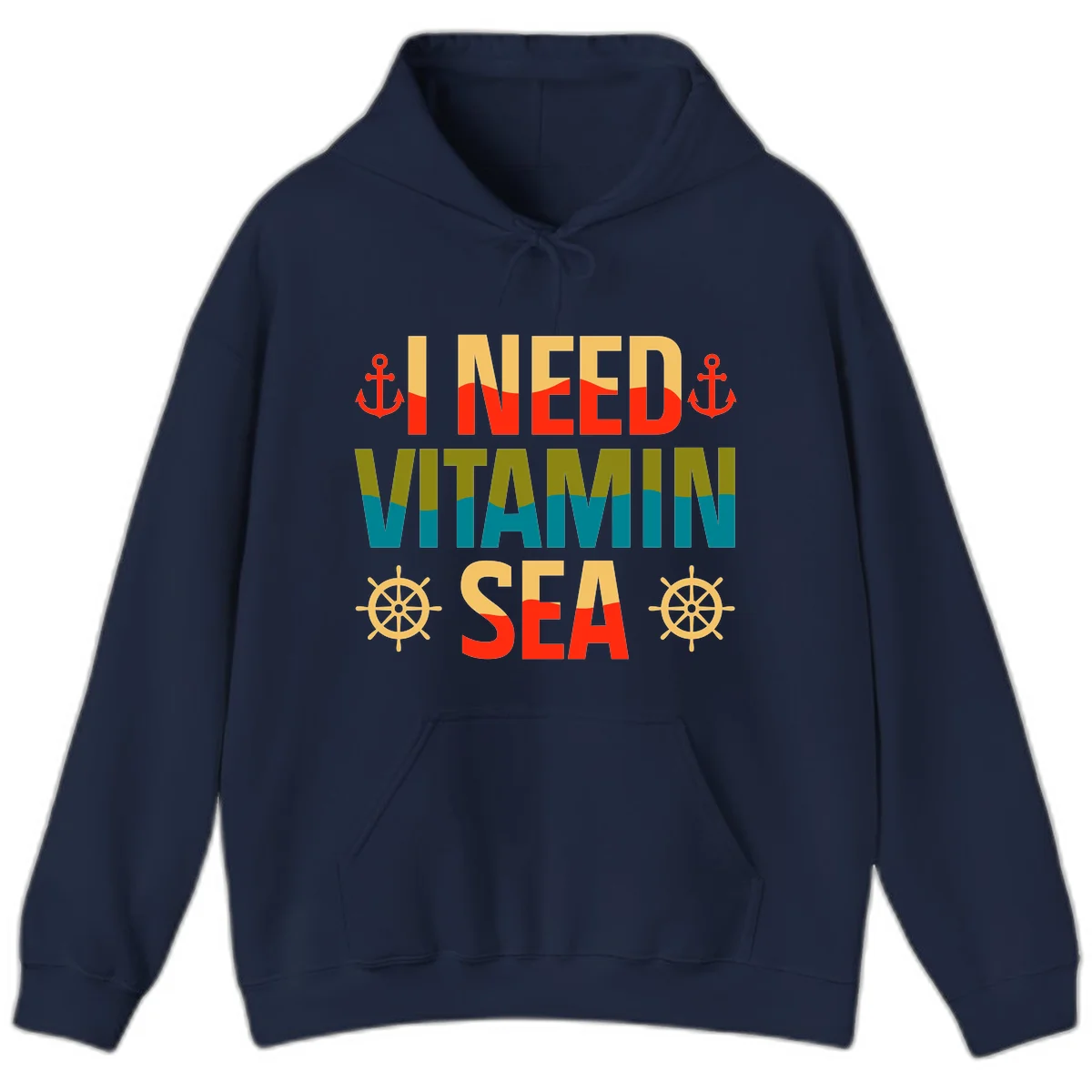 I Need Vitamin Sea Hoodie in Navy