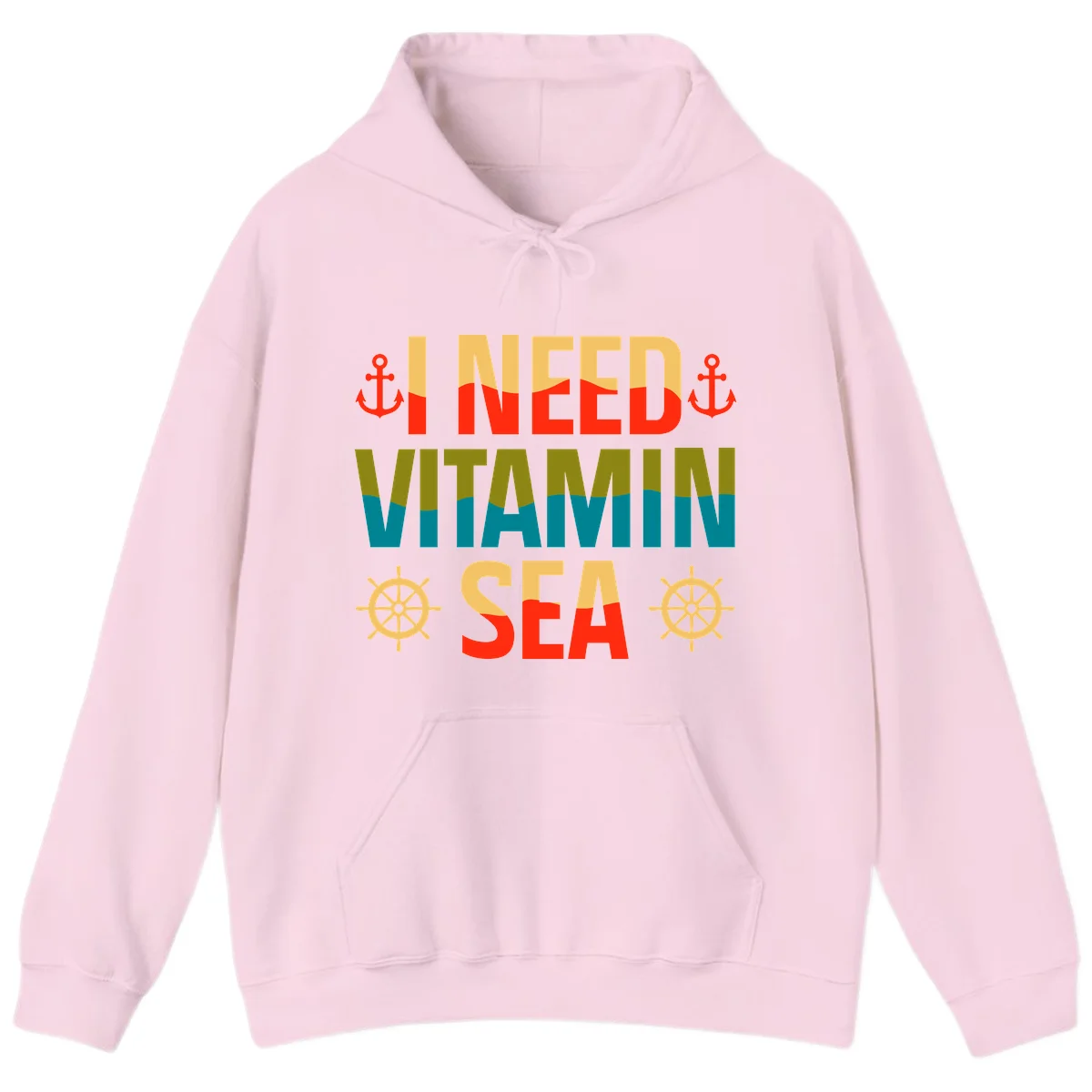 I Need Vitamin Sea Hoodie in Light Pink