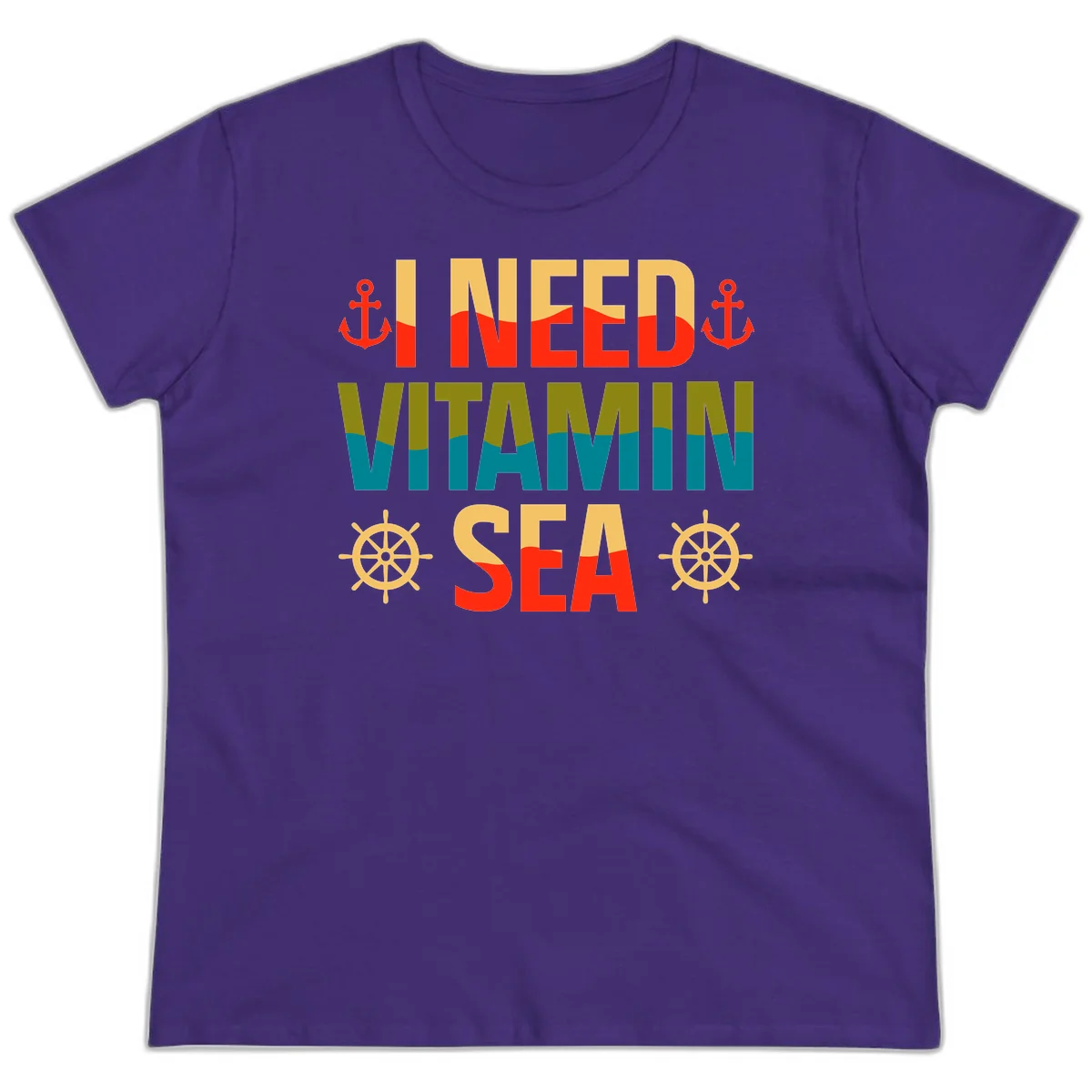 I Need Vitamin Sea Ladies Tee in Purple