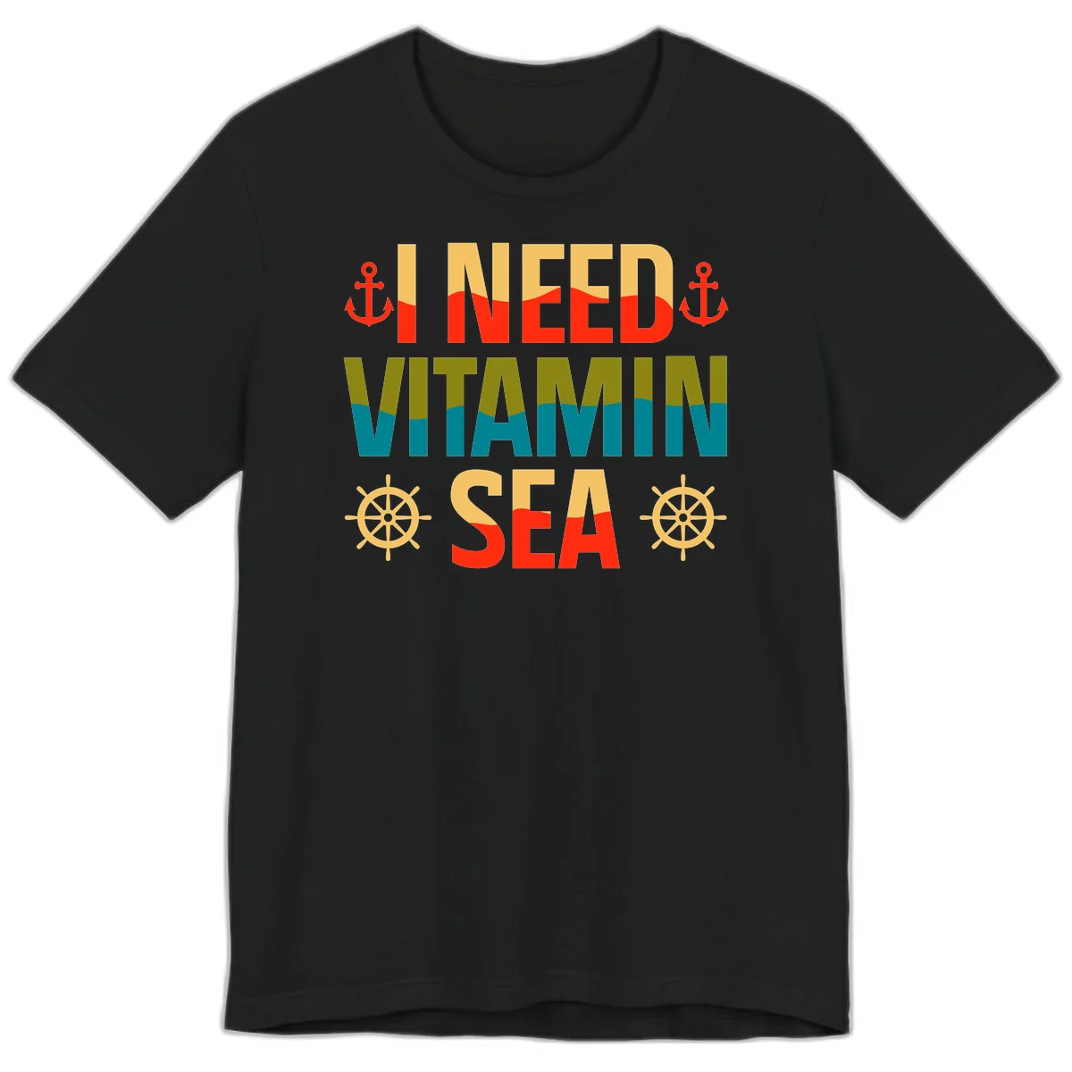 I Need Vitamin Sea Premium T-Shirt in Black