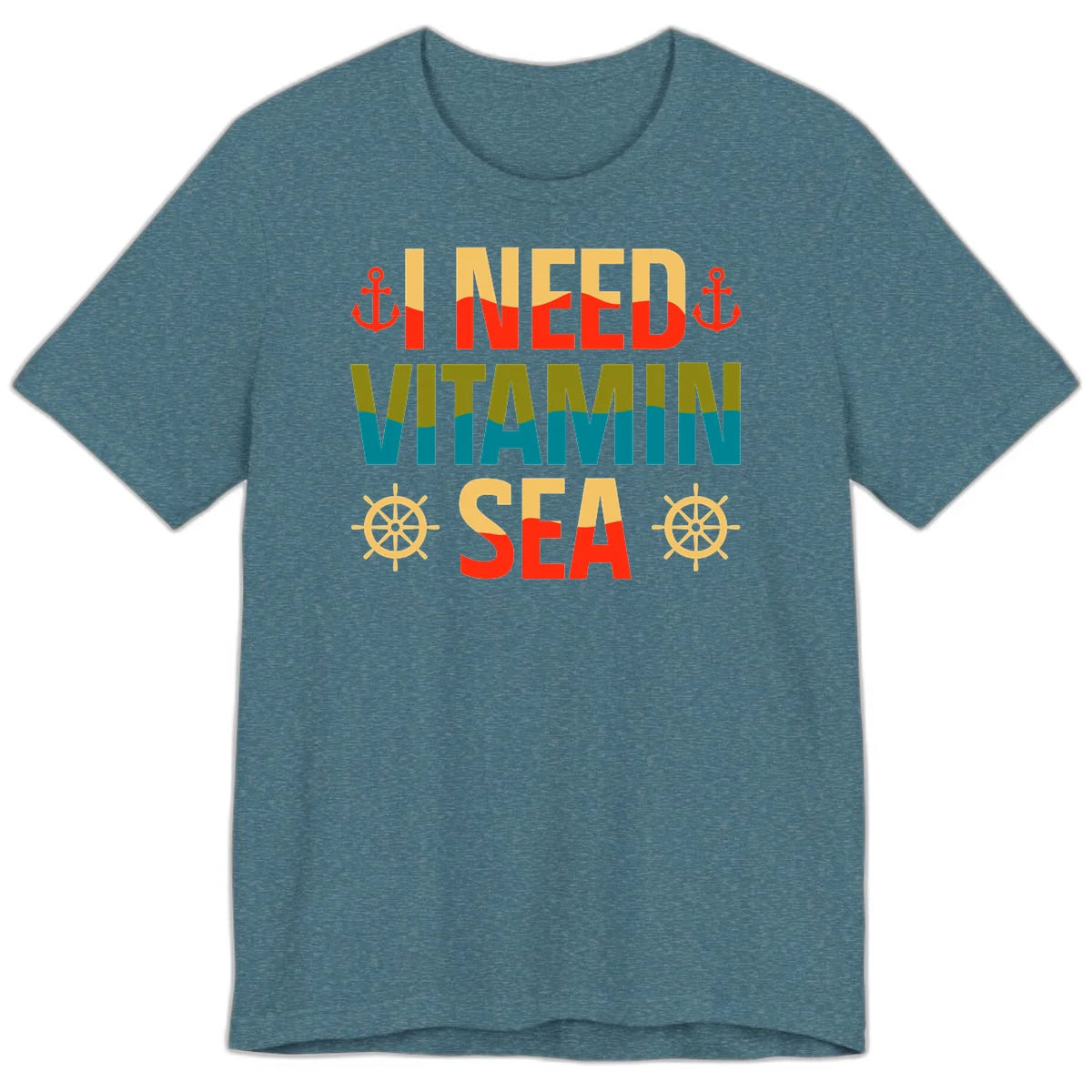 I Need Vitamin Sea Premium T-Shirt in Heather Deep Teal