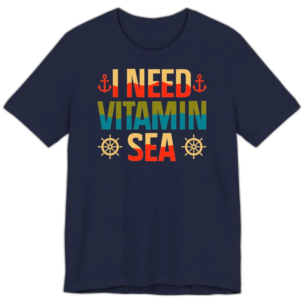 I Need Vitamin Sea Premium T-Shirt in Navy