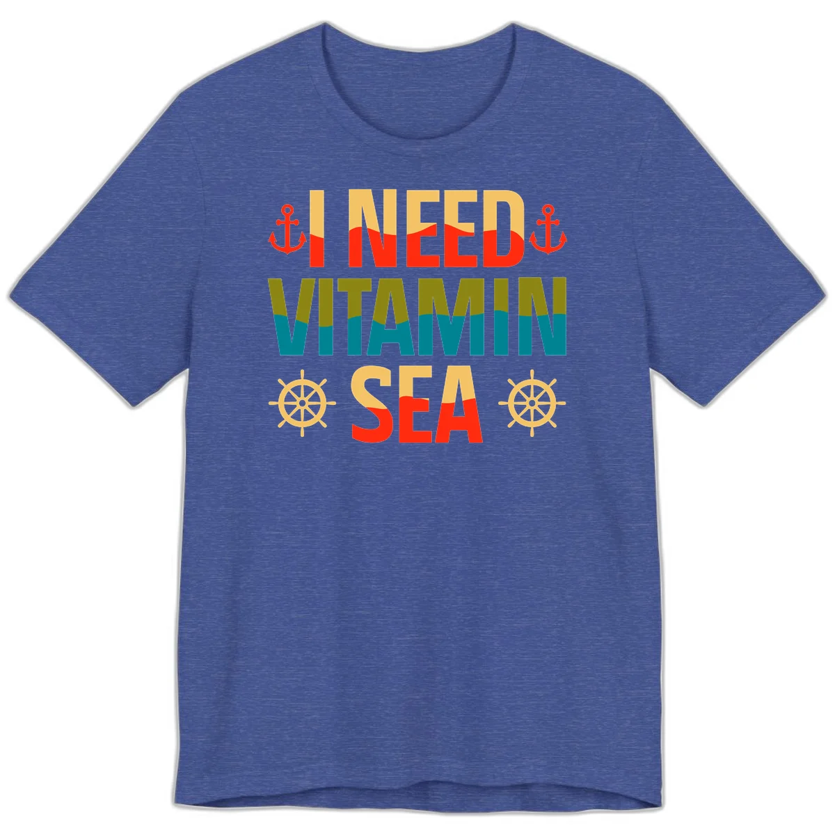 I Need Vitamin Sea Premium T-Shirt in Heather True Royal