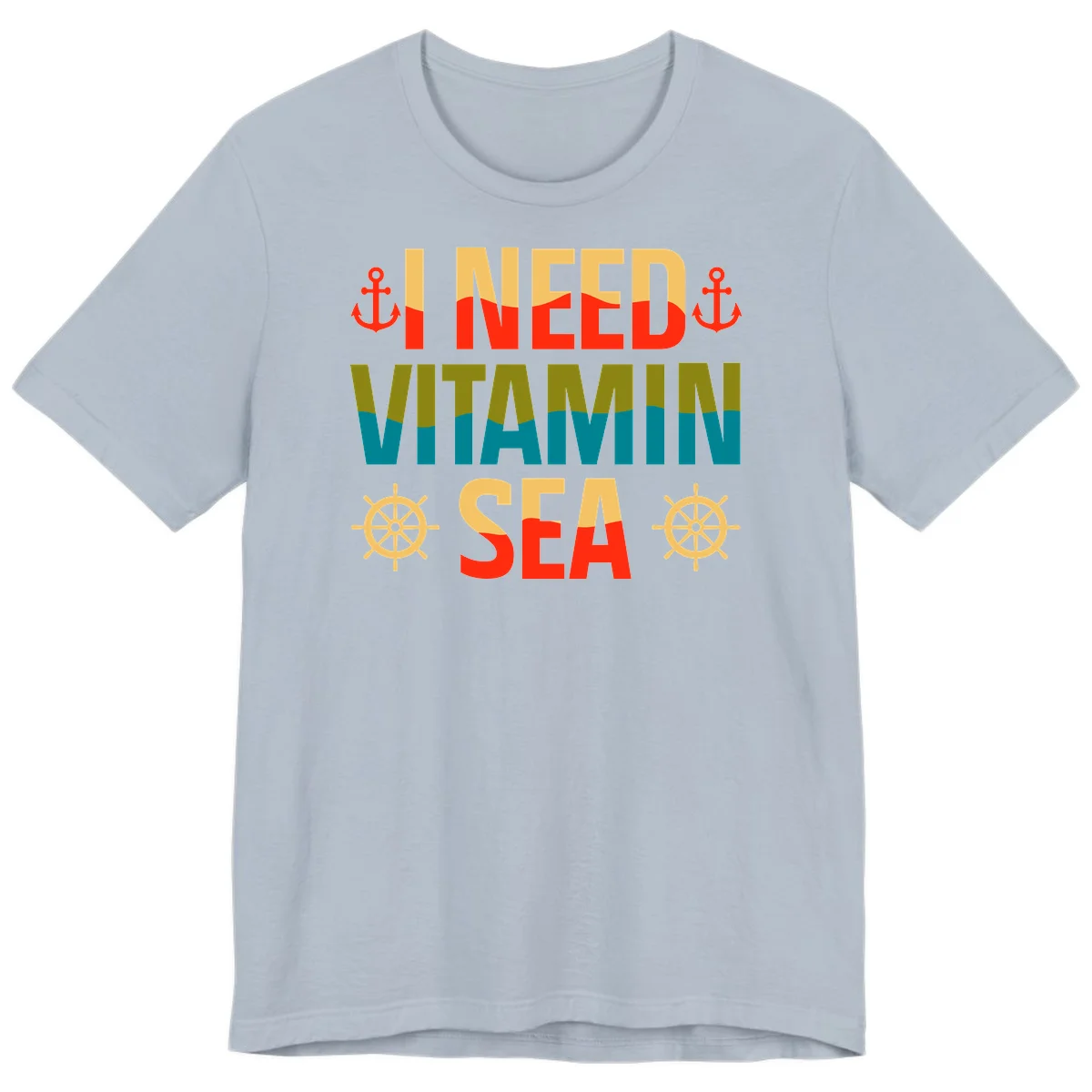 I Need Vitamin Sea Premium T-Shirt in Light Blue